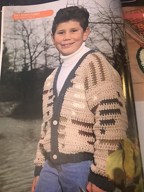 Boy's Striped Cardigan