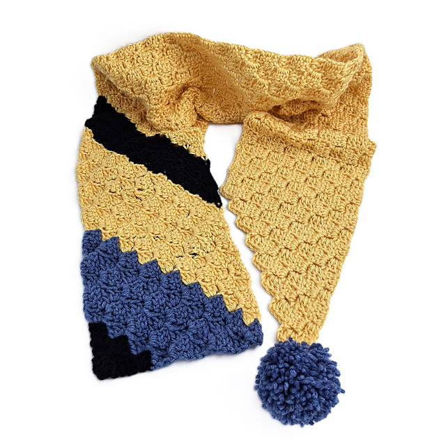Yellow Blue Black Scarf C2C