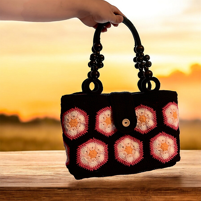Sakura African Flower Handbag