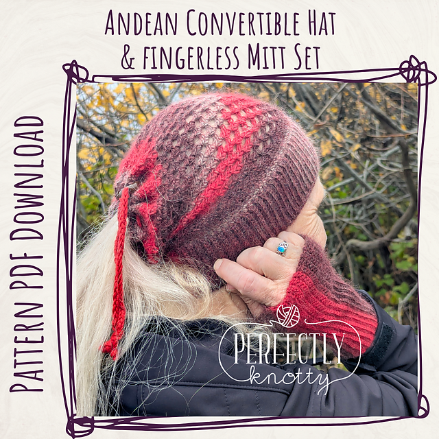 Andean: Convertible Hat & Fingerless Mit Set