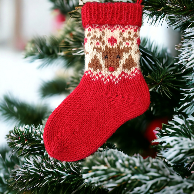 Chaussette cerf de Noël