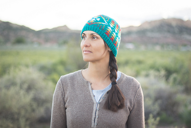 Turquoise Rose Hat