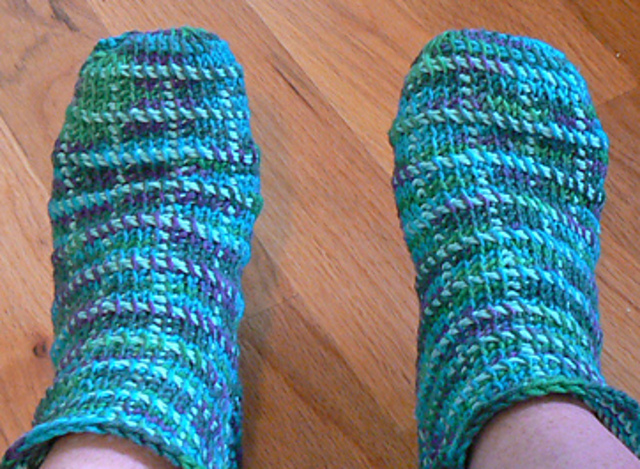 Checked Tunisian Sock Pattern