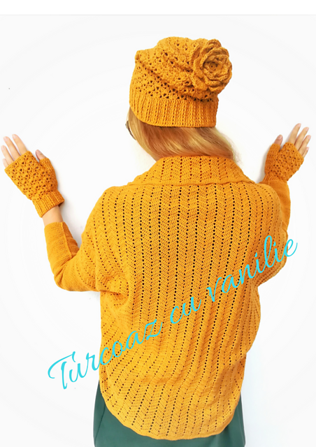 Chevron Cocoon Shrug cardigan