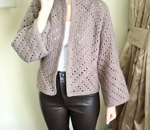 トップス enfold HEXAGON CARDIGAN 2024aw Easy Crochet Hexagon Cardigan, Free Pattern + Video