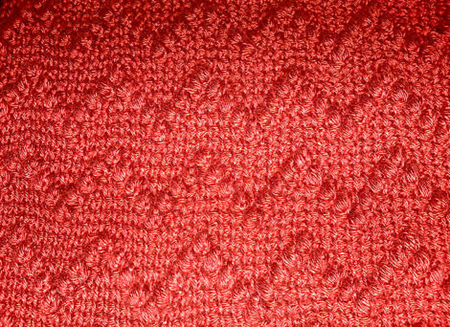 Puff Stitch Chevrons Tunisian Afghan Square