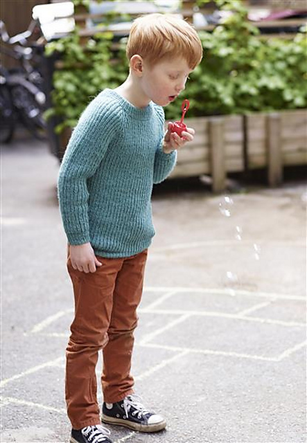 Nr 9 Genser i halvpatent med raglan