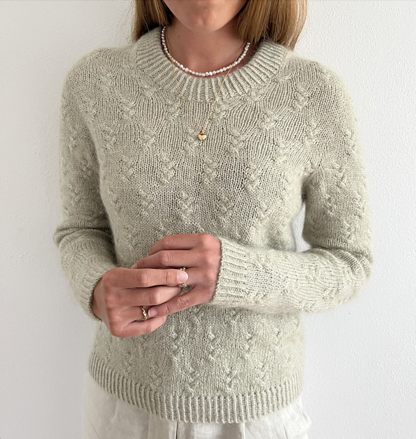 【SCENERITY】Collar twist knit Boskage Dickey Collar Knit Pattern Download | Interweave+