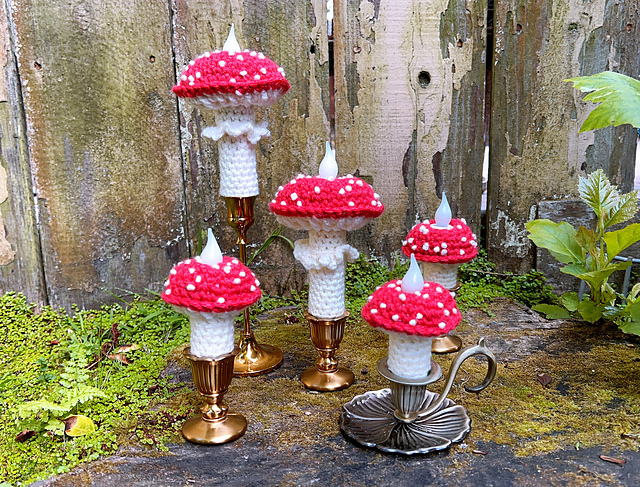 Mushroom Faux Candles