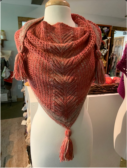 English Rose Ridge Shawl