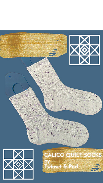 Calico Quilt Socks