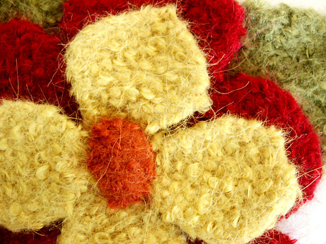 Felted Alpaca Flower Pin