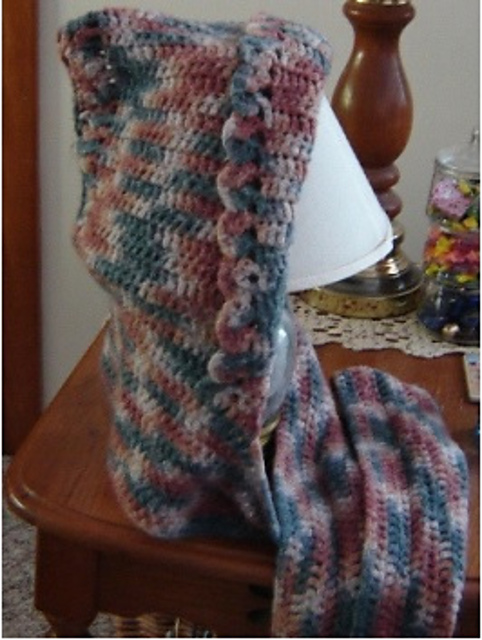 Crochet Hooded Scarf