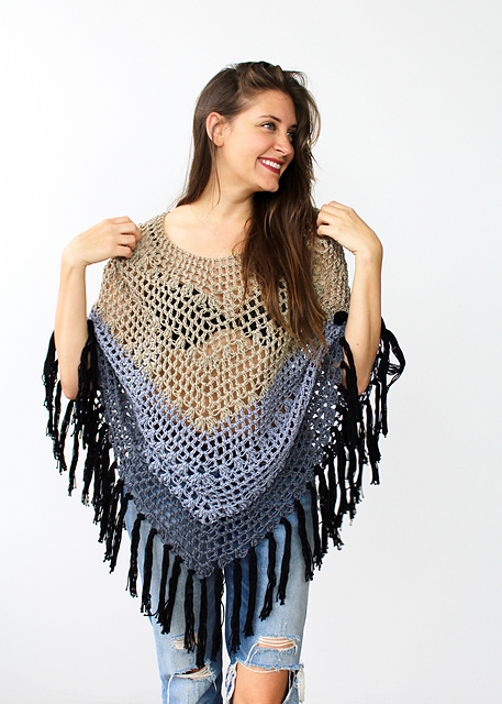 Ombré Canyon Poncho