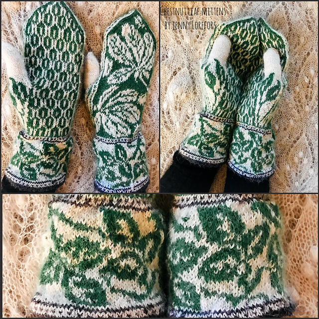 Chestnut leaf mitten