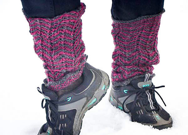 Chevron legwarmers/Viggstickade benvärmare