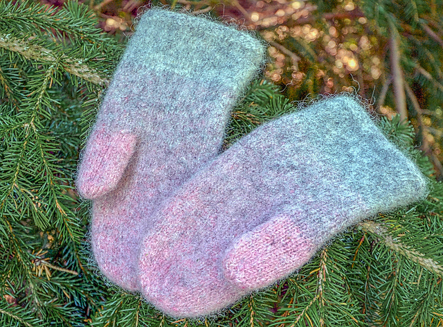 Annsofie's felted mittens