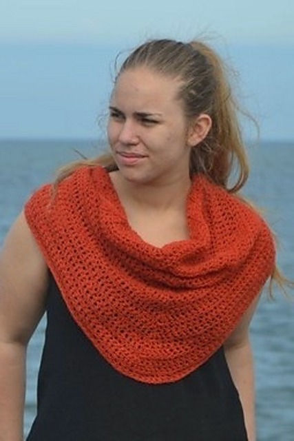 Shawl in virkad nålbinding