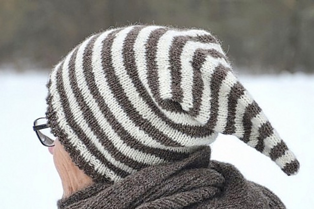 Stripy Pixie hat