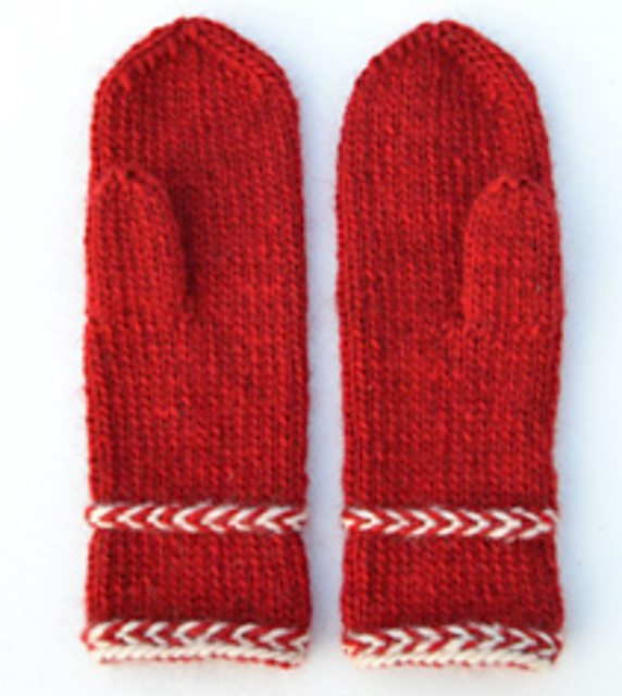 Annsofie's red mittens