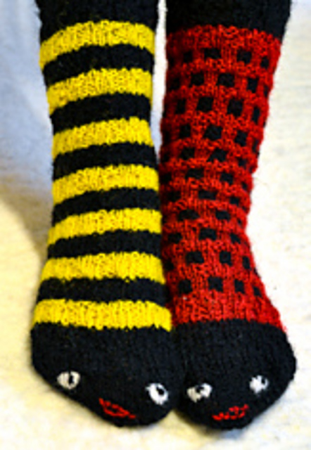 Ladybird- & bee sock