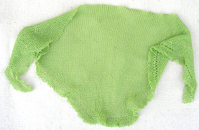 Linen shawl ruffle/Linschal volang
