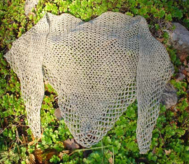 Kraka shawl in Linea/Krakaschal i Linea lin