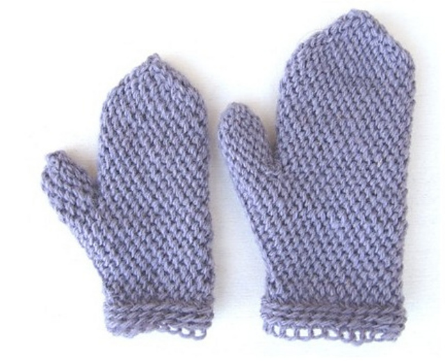 Slip stitch mitts for kids/Smygmaskvirkade barnvantar