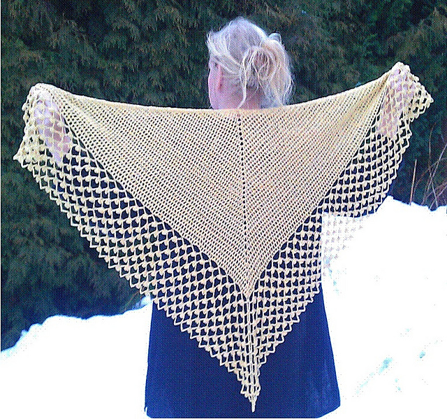 Bobble shawl/Schal med muscher
