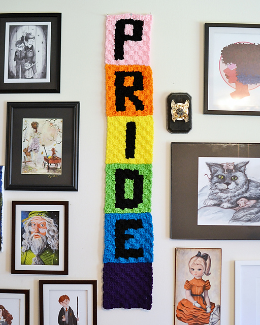PRIDE Wall Hanging with C2C 6-inch blocks