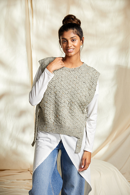 「完売品」eaphi U NECK LEAF PATTERN KNIT VEST Ravelry: Tabard Tie Vest pattern by Aubrey P Busek