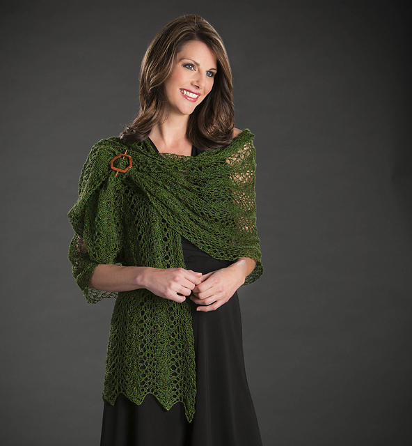 peacock green shawl