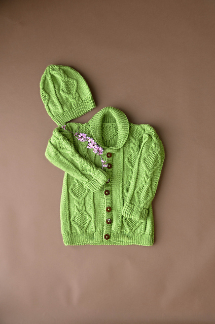 Early Spring Cardigan and Hat