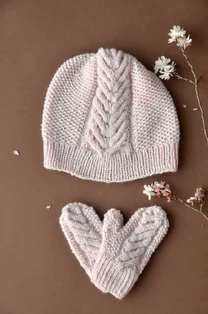 Heartsbloom Hat and Mittens