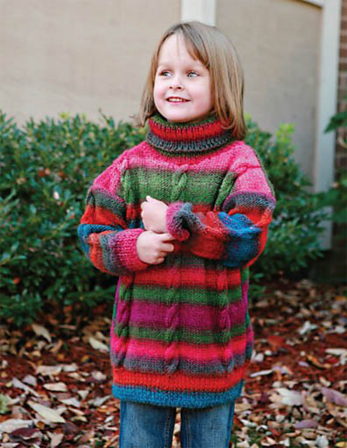 Kid's Oversized Cabled Pullover
