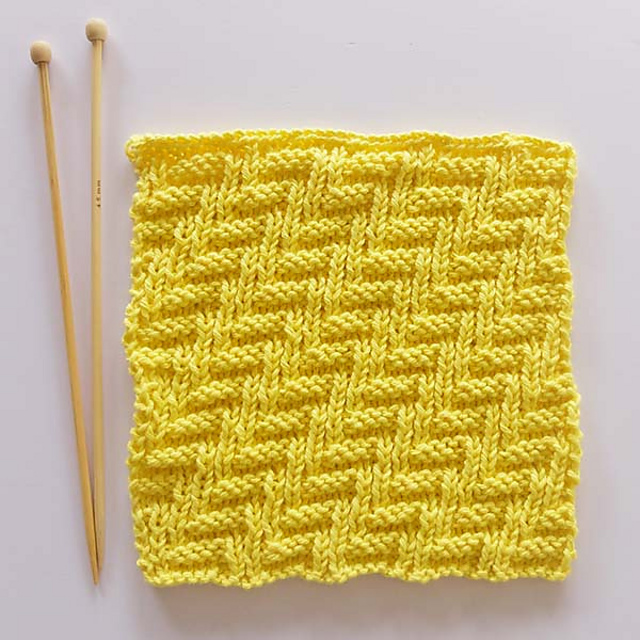 Rib and welt Dishcloth