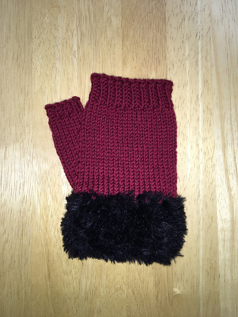 Fur Fingerless Mitt