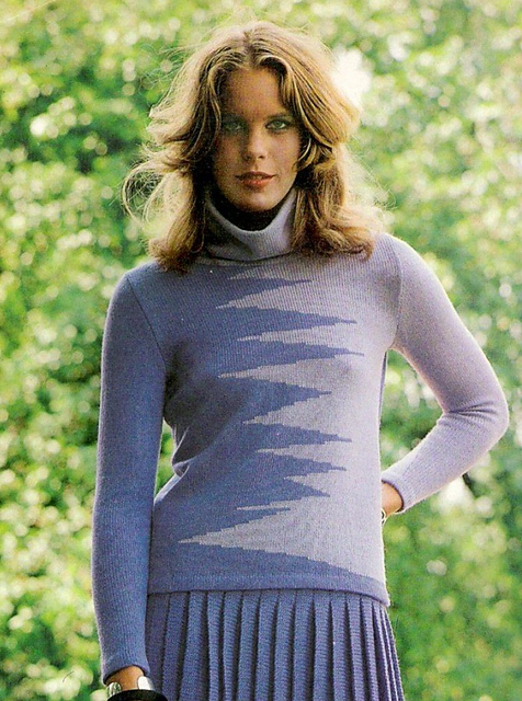 2441 Intarsia sweater with polo neck