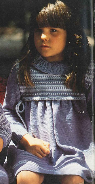 2934 Girl's dress with short waistcoat