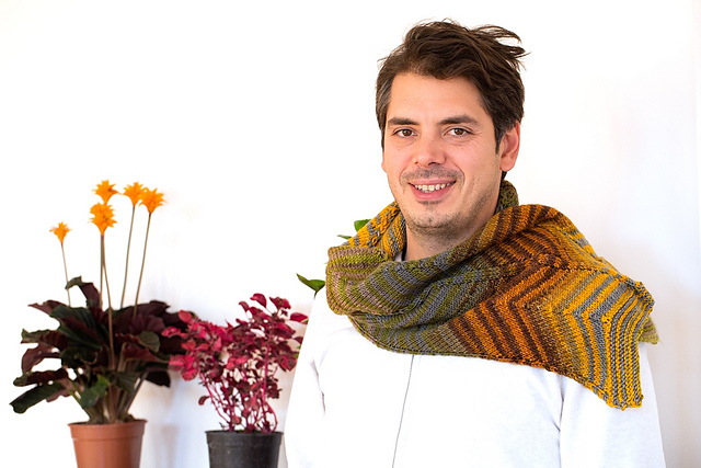 Uneek Worsted Chevron Scarf