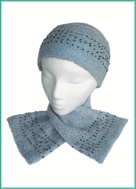 Beaded Hat & Scarf