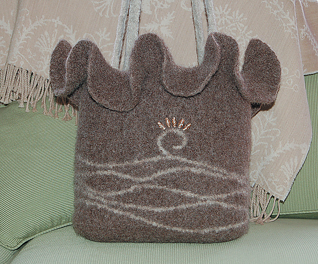 Felted Ruffle Bag