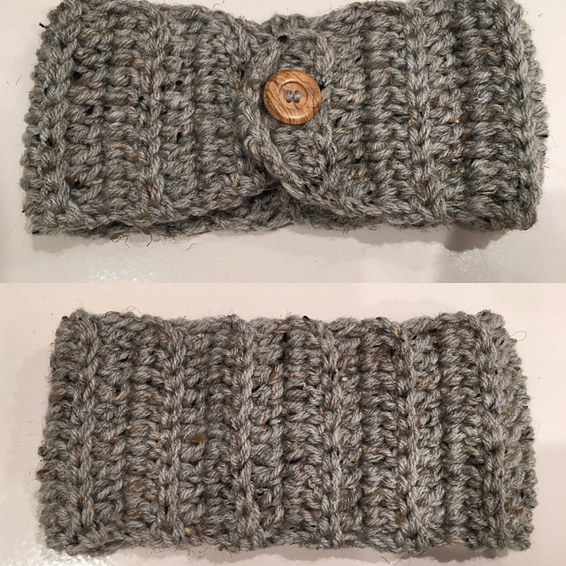 Simple headband with button