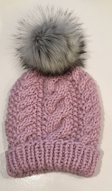 Cable knit beanie