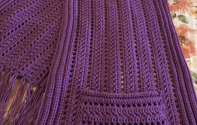 Purple Pocket Shawl