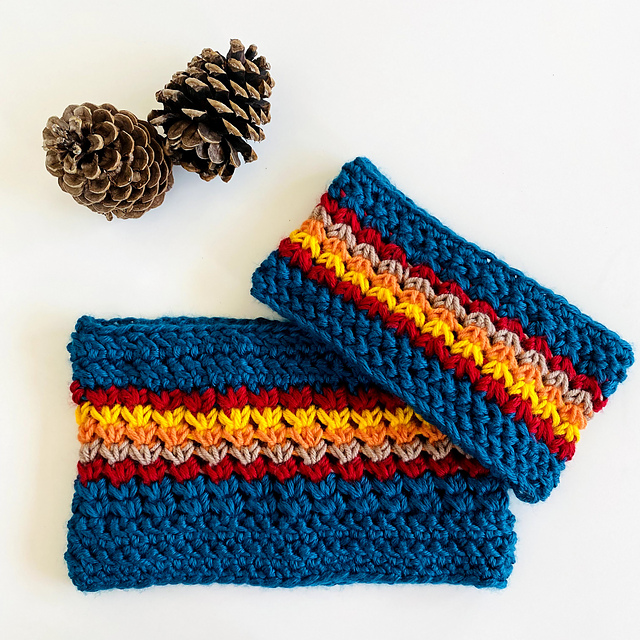Autumn Lake - Cowl and Earwarmers