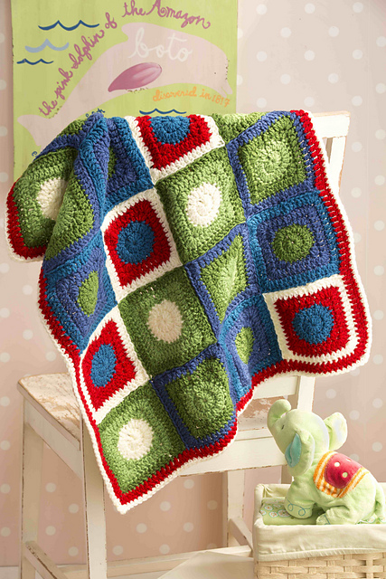 Circle to Square Baby Afghan