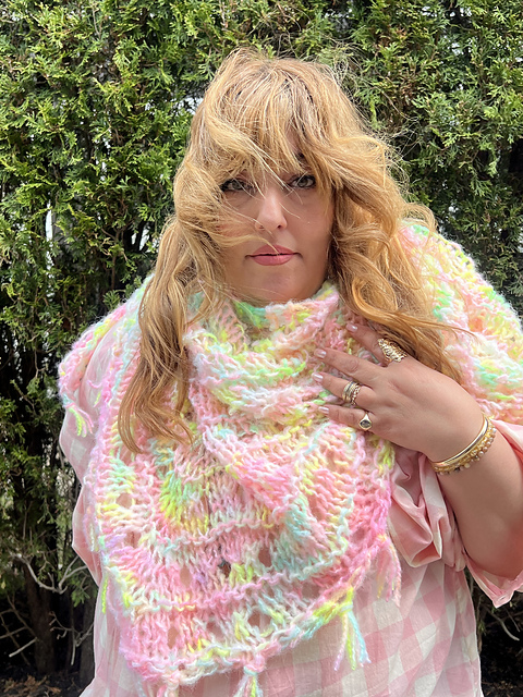 Spring White Winged Dove Shawl