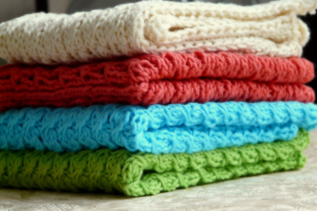Gestrickte Küchenhandtücher / Knitted Kitchen-Cloths