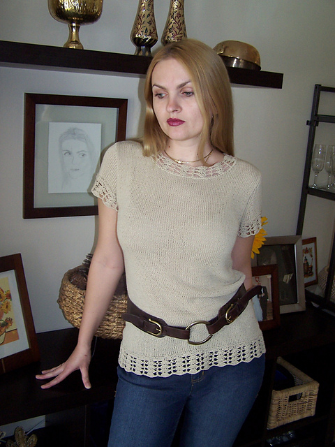 #04 Pullover mit Häkelblenden
